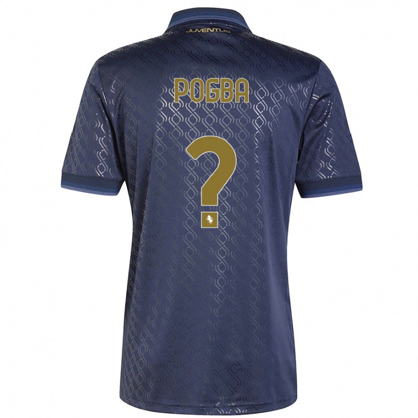 Danxen Niño Camiseta Paul Pogba #0 Azul Marino Equipación Tercera 2024/25 La Camisa México