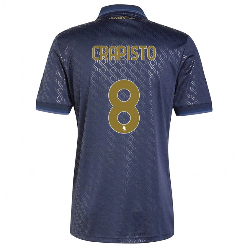 Danxen Niño Camiseta Francesco Crapisto #8 Azul Marino Equipación Tercera 2024/25 La Camisa México