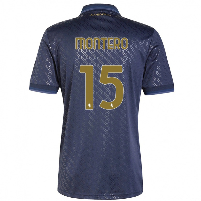 Danxen Niño Camiseta Alfonso Montero #15 Azul Marino Equipación Tercera 2024/25 La Camisa México
