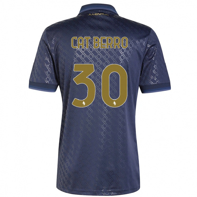 Danxen Niño Camiseta Simone Cat Berro #30 Azul Marino Equipación Tercera 2024/25 La Camisa México