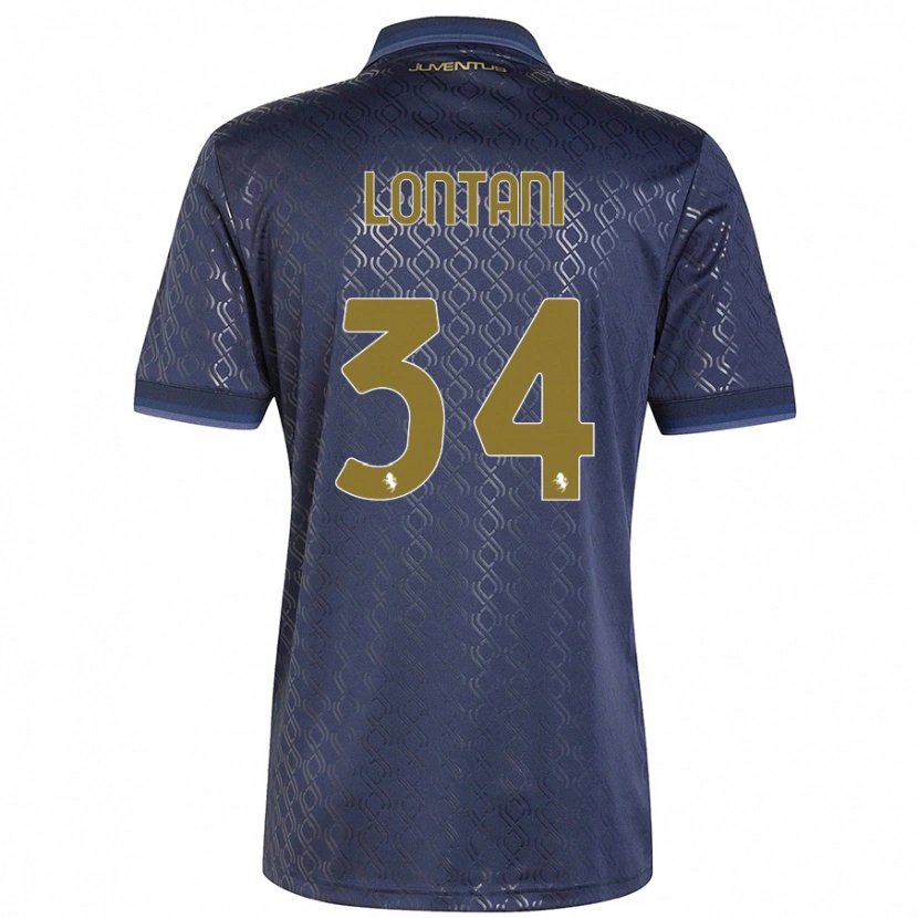 Danxen Niño Camiseta Matteo Lontani #34 Azul Marino Equipación Tercera 2024/25 La Camisa México
