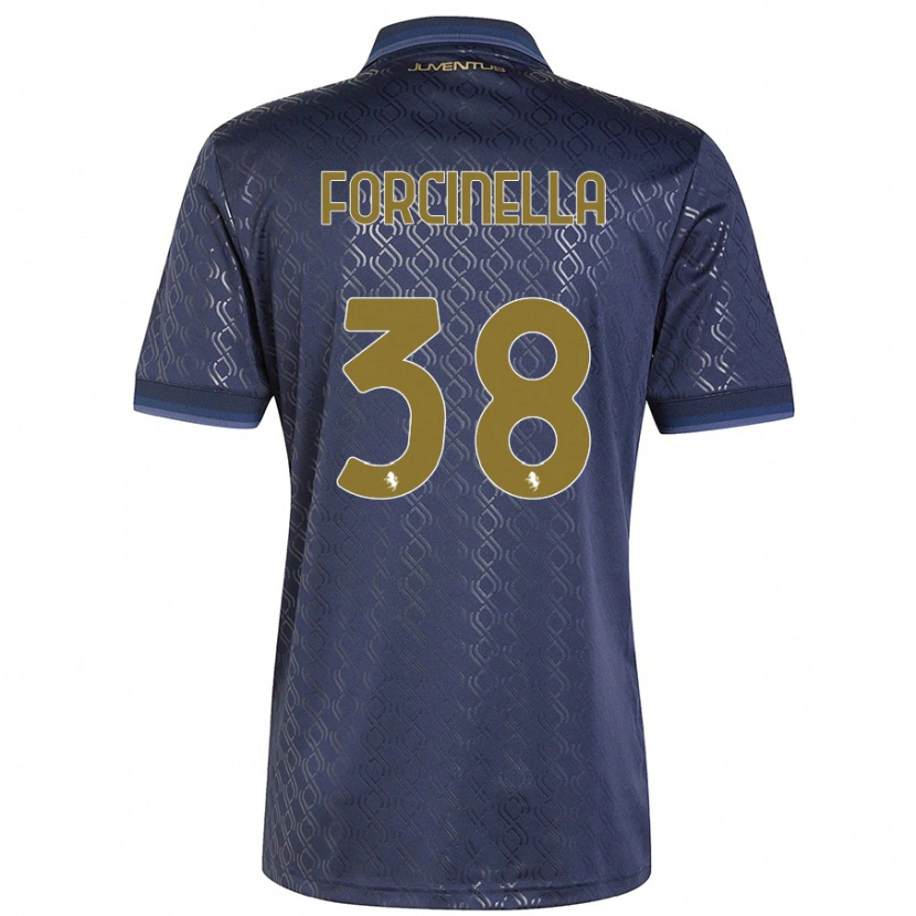 Danxen Niño Camiseta Camilla Forcinella #38 Azul Marino Equipación Tercera 2024/25 La Camisa México