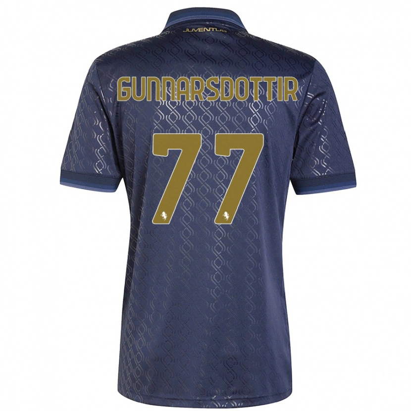 Danxen Niño Camiseta Sara Björk Gunnarsdóttir #77 Azul Marino Equipación Tercera 2024/25 La Camisa México