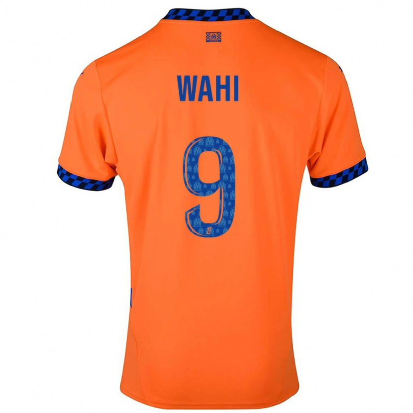 Danxen Niño Camiseta Elye Wahi #9 Naranja Azul Oscuro Equipación Tercera 2024/25 La Camisa México