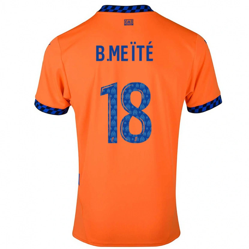 Danxen Niño Camiseta Bamo Meïté #18 Naranja Azul Oscuro Equipación Tercera 2024/25 La Camisa México