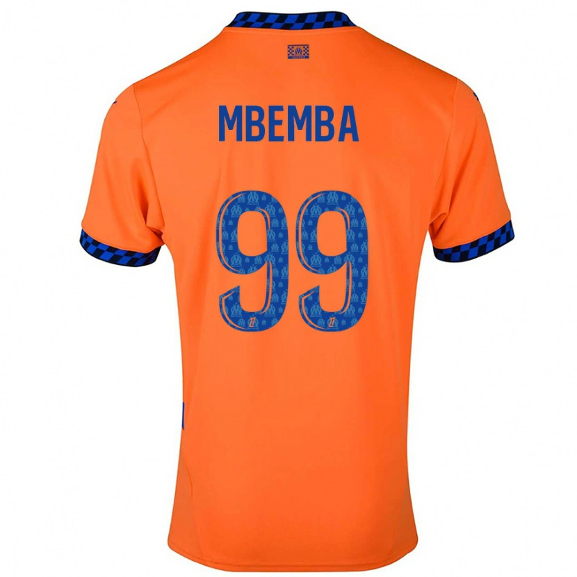 Danxen Niño Camiseta Chancel Mbemba #99 Naranja Azul Oscuro Equipación Tercera 2024/25 La Camisa México