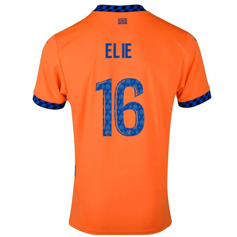 Danxen Niño Camiseta Anaïs Elie #16 Naranja Azul Oscuro Equipación Tercera 2024/25 La Camisa México