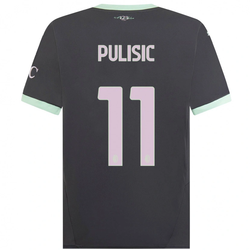 Danxen Niño Camiseta Christian Pulisic #11 Gris Equipación Tercera 2024/25 La Camisa México