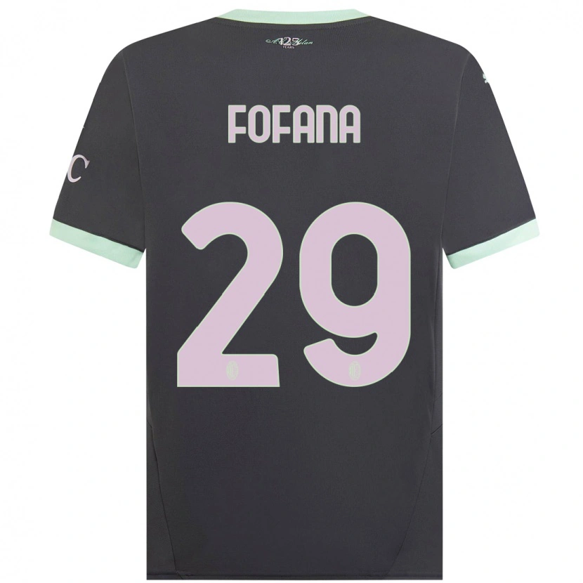 Danxen Niño Camiseta Youssouf Fofana #29 Gris Equipación Tercera 2024/25 La Camisa México