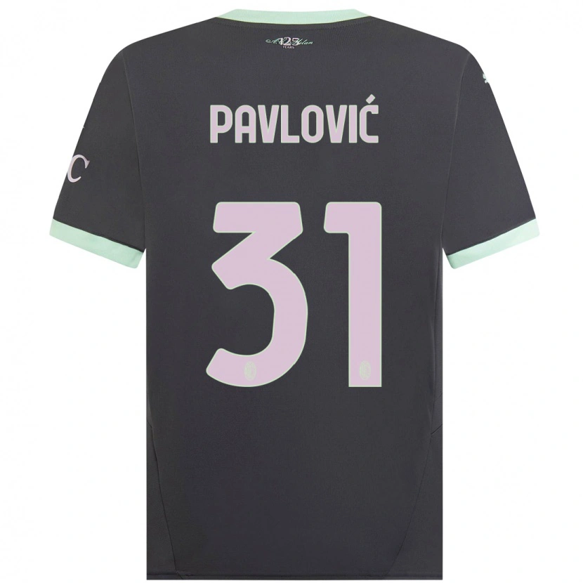 Danxen Niño Camiseta Strahinja Pavlović #31 Gris Equipación Tercera 2024/25 La Camisa México