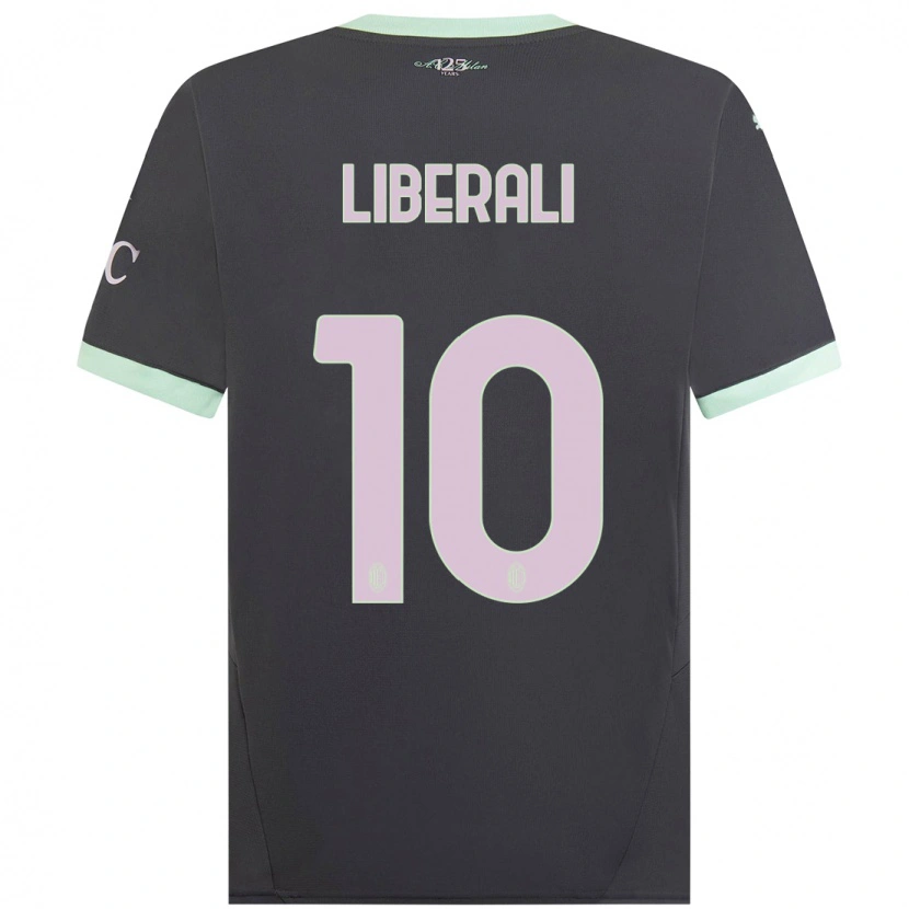 Danxen Niño Camiseta Mattia Liberali #10 Gris Equipación Tercera 2024/25 La Camisa México