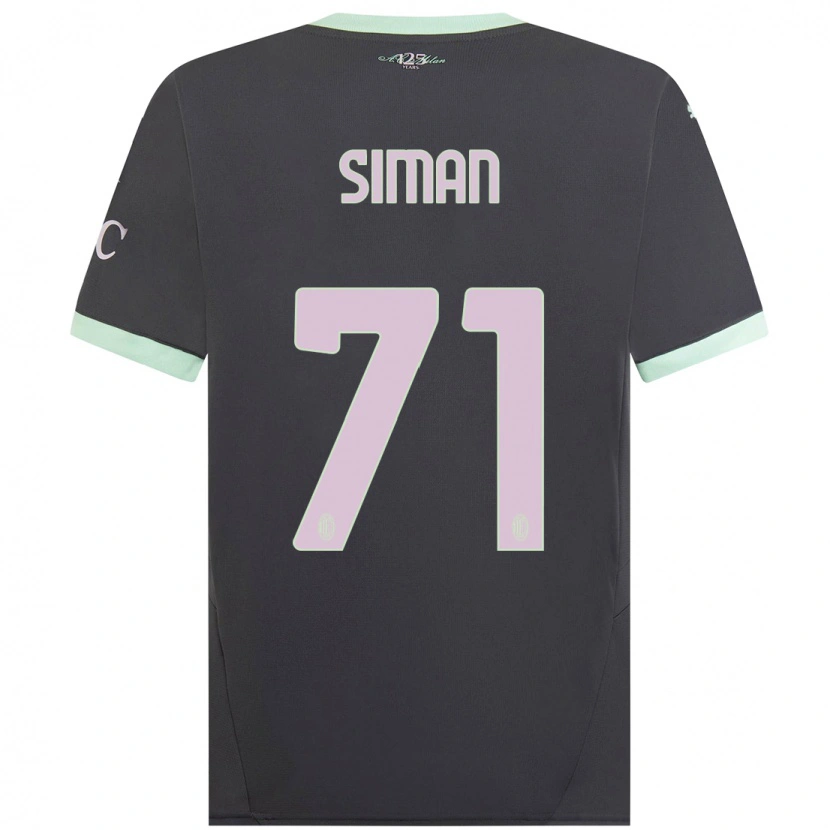 Danxen Niño Camiseta Alexandru Șiman #71 Gris Equipación Tercera 2024/25 La Camisa México