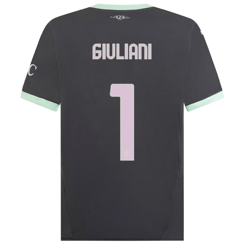 Danxen Niño Camiseta Laura Giuliani #1 Gris Equipación Tercera 2024/25 La Camisa México
