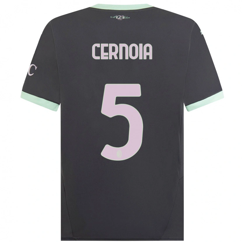 Danxen Niño Camiseta Valentina Cernoia #5 Gris Equipación Tercera 2024/25 La Camisa México