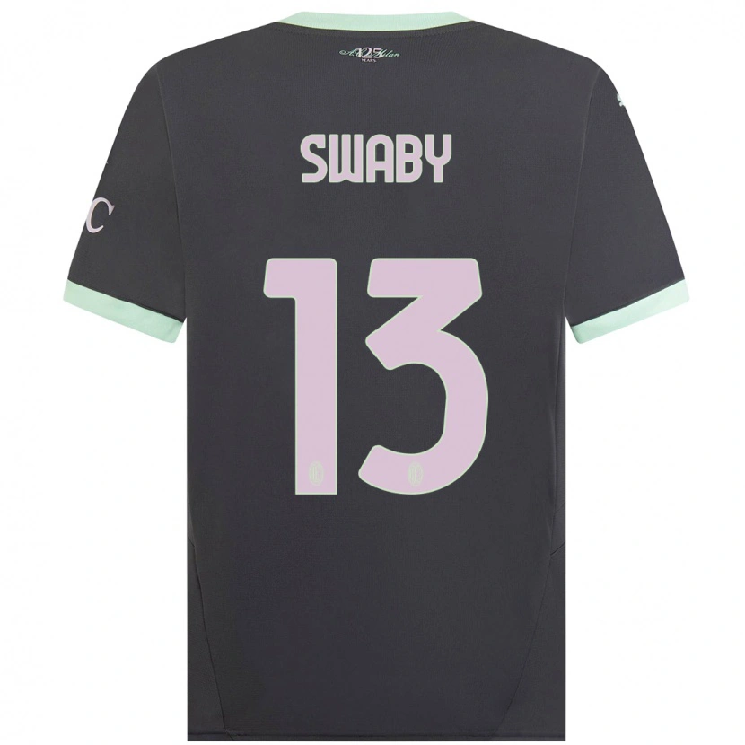 Danxen Niño Camiseta Allyson Swaby #13 Gris Equipación Tercera 2024/25 La Camisa México