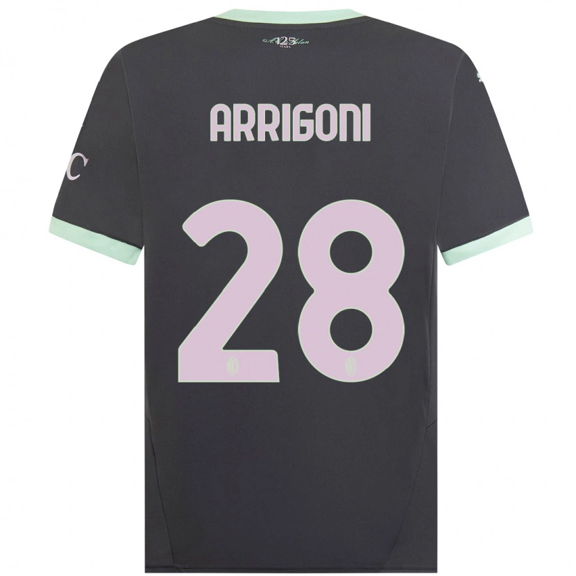 Danxen Niño Camiseta Giorgia Arrigoni #28 Gris Equipación Tercera 2024/25 La Camisa México