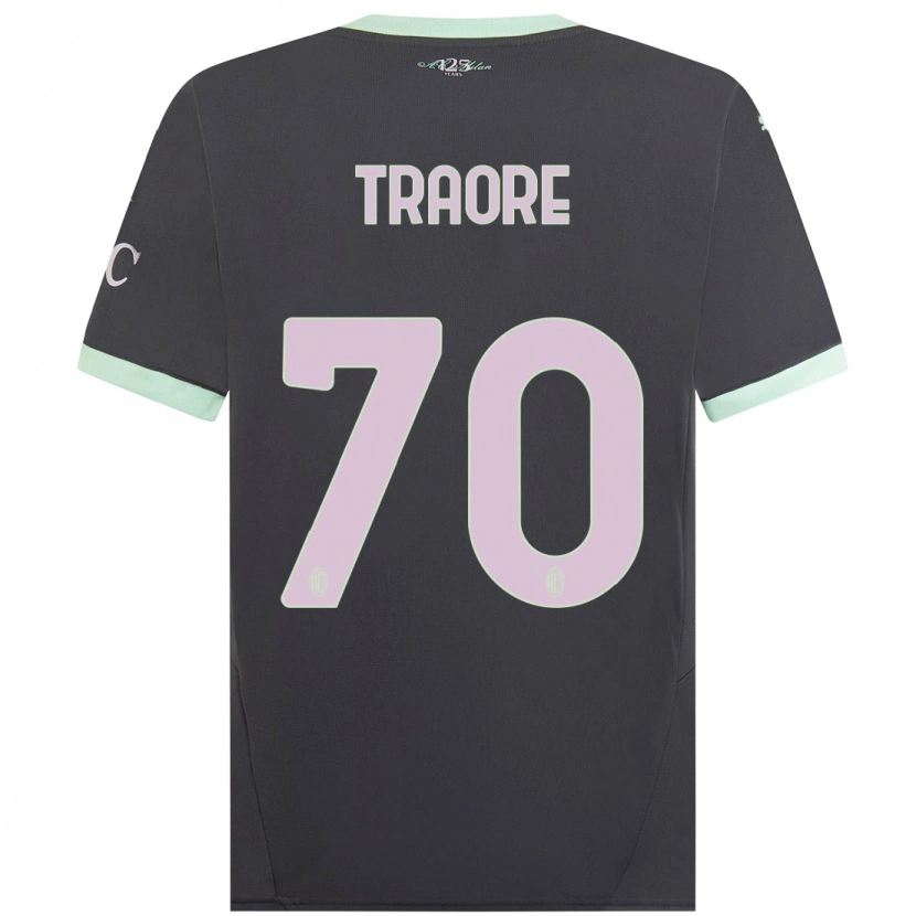 Danxen Niño Camiseta Chaka Traorè #70 Gris Equipación Tercera 2024/25 La Camisa México