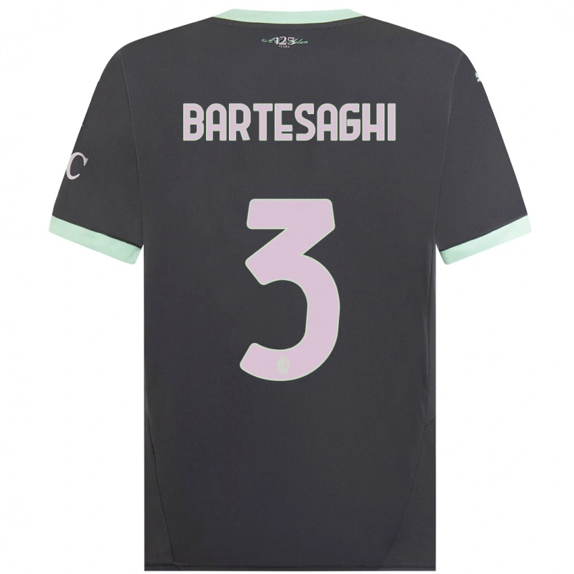Danxen Niño Camiseta Davide Bartesaghi #3 Gris Equipación Tercera 2024/25 La Camisa México
