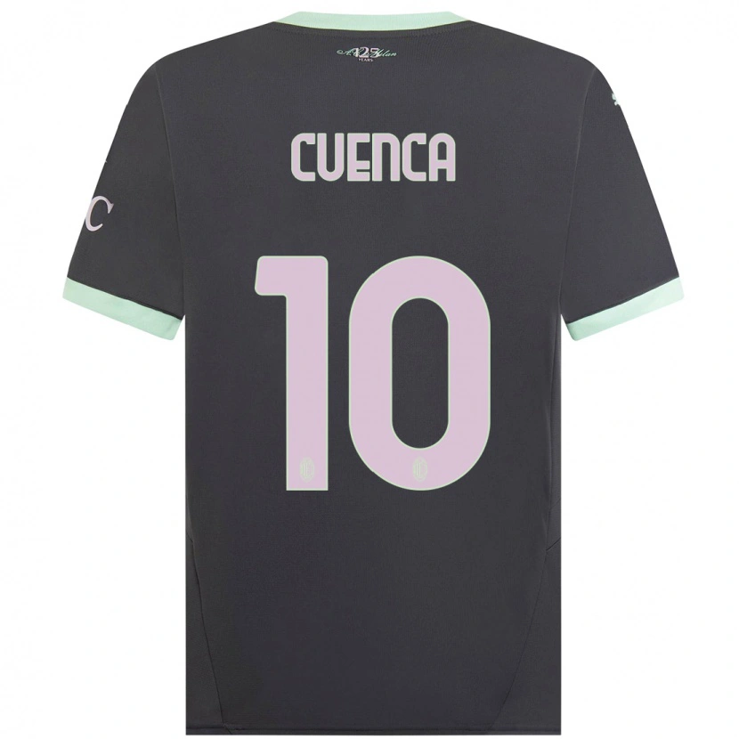 Danxen Niño Camiseta Hugo Cuenca #10 Gris Equipación Tercera 2024/25 La Camisa México
