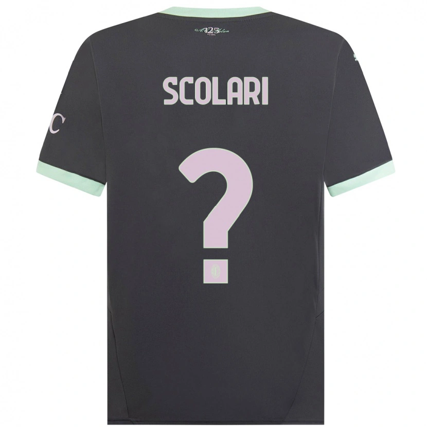Danxen Niño Camiseta Davide Scolari #0 Gris Equipación Tercera 2024/25 La Camisa México