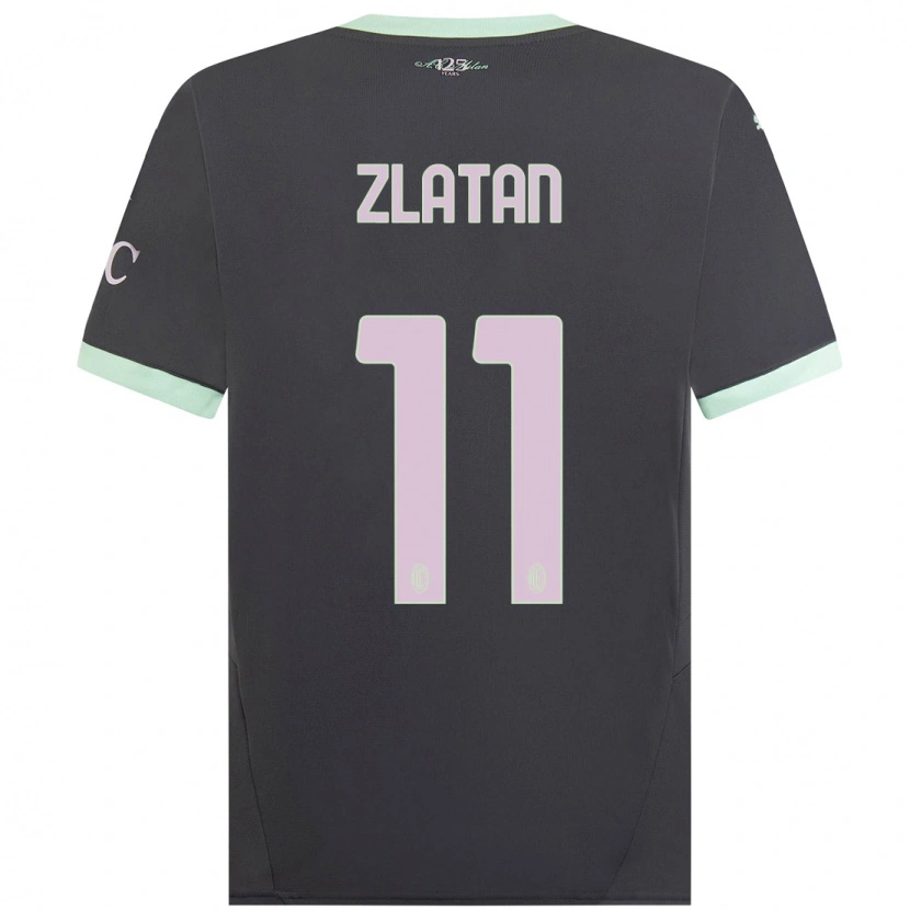 Danxen Niño Camiseta Zlatan Ibrahimovic #11 Gris Equipación Tercera 2024/25 La Camisa México