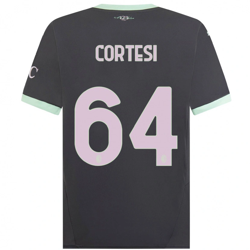 Danxen Niño Camiseta Selena Cortesi #64 Gris Equipación Tercera 2024/25 La Camisa México