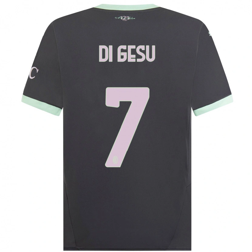 Danxen Niño Camiseta Enrico Di Gesu #7 Gris Equipación Tercera 2024/25 La Camisa México