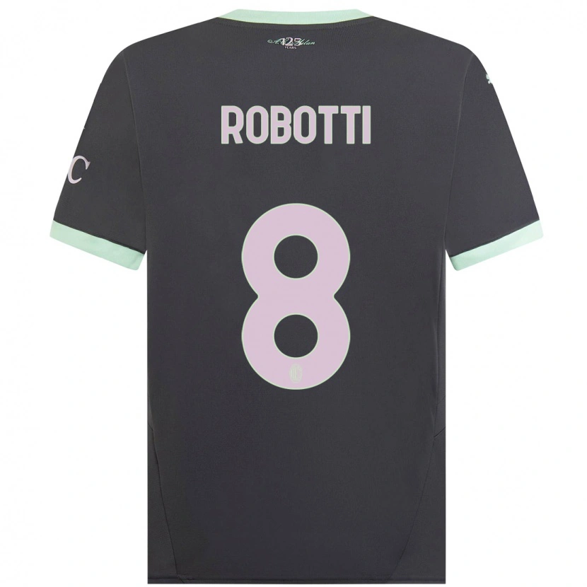 Danxen Niño Camiseta Giovanni Robotti #8 Gris Equipación Tercera 2024/25 La Camisa México