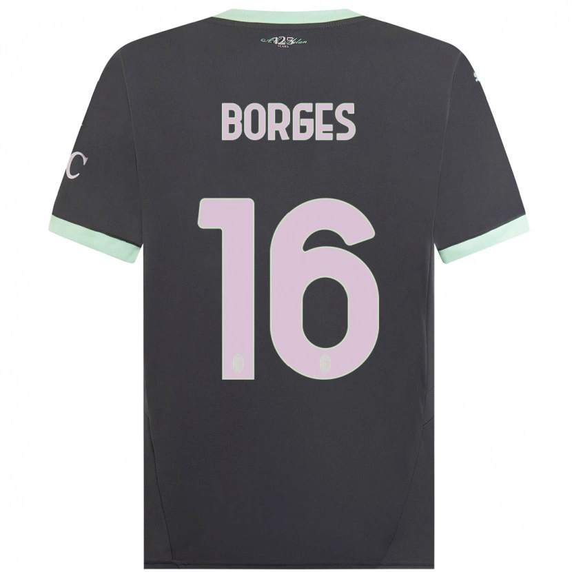 Danxen Niño Camiseta Lenny Borges #16 Gris Equipación Tercera 2024/25 La Camisa México