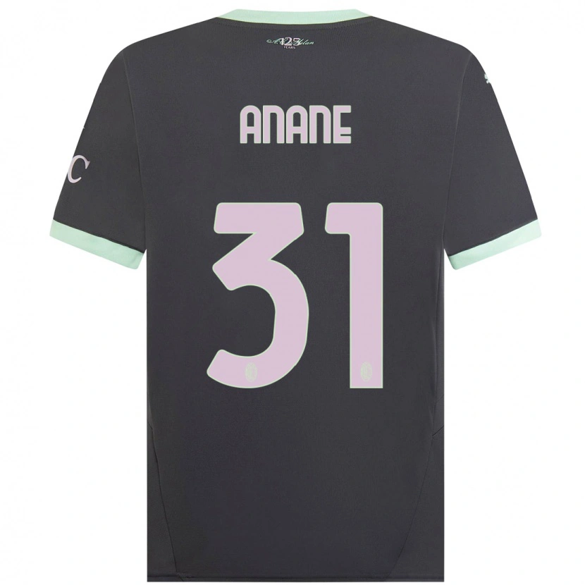 Danxen Niño Camiseta Emmanuel Anane #31 Gris Equipación Tercera 2024/25 La Camisa México