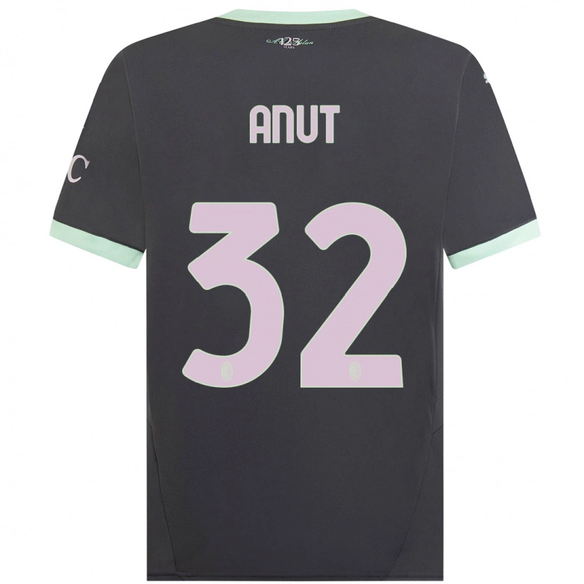 Danxen Niño Camiseta Niccolo Anut #32 Gris Equipación Tercera 2024/25 La Camisa México