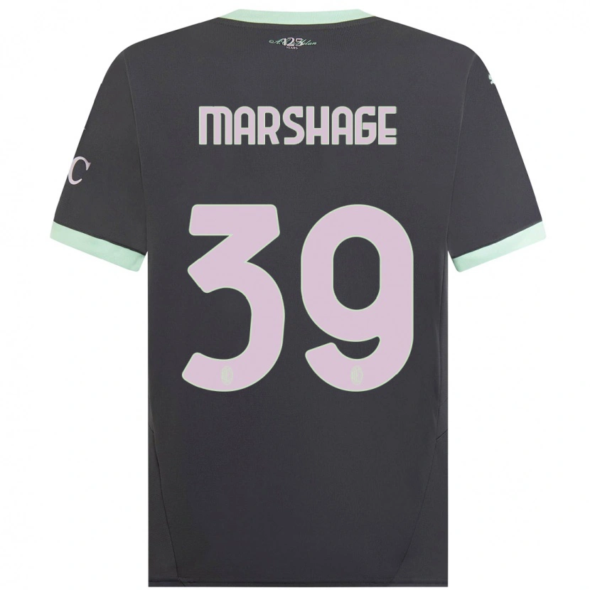Danxen Niño Camiseta Wilgot Marshage #39 Gris Equipación Tercera 2024/25 La Camisa México