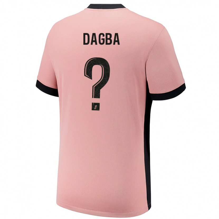 Danxen Niño Camiseta Colin Dagba #0 Rosa Óxido Equipación Tercera 2024/25 La Camisa México