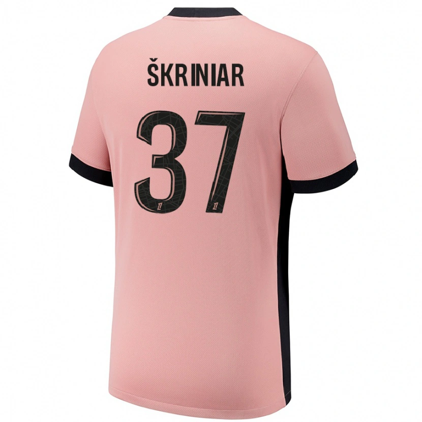Danxen Niño Camiseta Milan Skriniar #37 Rosa Óxido Equipación Tercera 2024/25 La Camisa México
