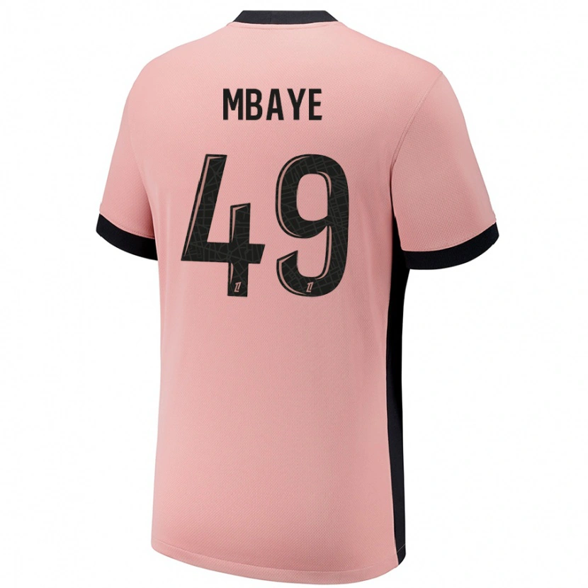 Danxen Niño Camiseta Ibrahim Mbaye #49 Rosa Óxido Equipación Tercera 2024/25 La Camisa México