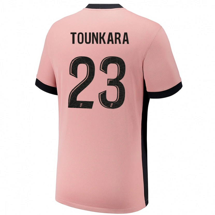 Danxen Niño Camiseta Aïssatou Tounkara #23 Rosa Óxido Equipación Tercera 2024/25 La Camisa México