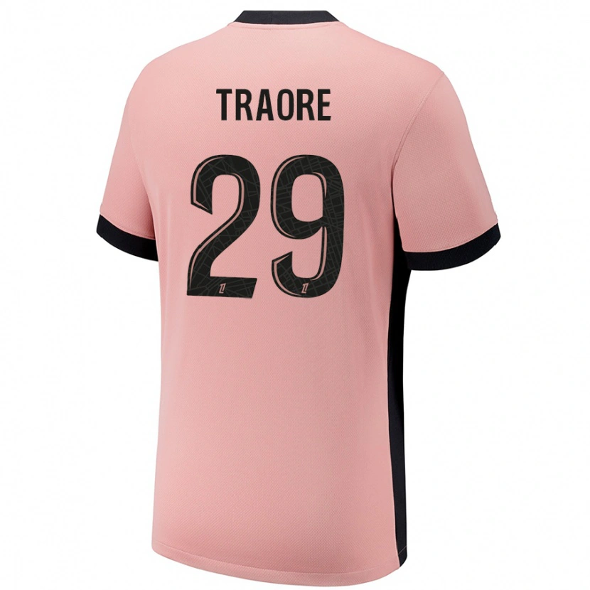 Danxen Niño Camiseta Manssita Traoré #29 Rosa Óxido Equipación Tercera 2024/25 La Camisa México