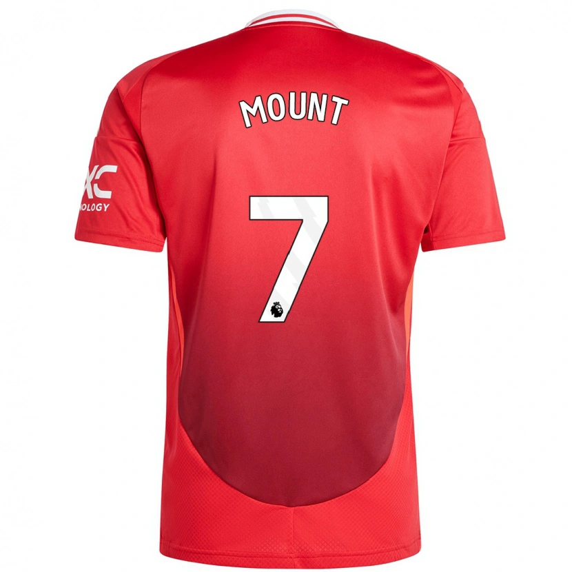 Danxen Hombre Camiseta Mason Mount #7 Rojo Brillante 1ª Equipación 2024/25 La Camisa México