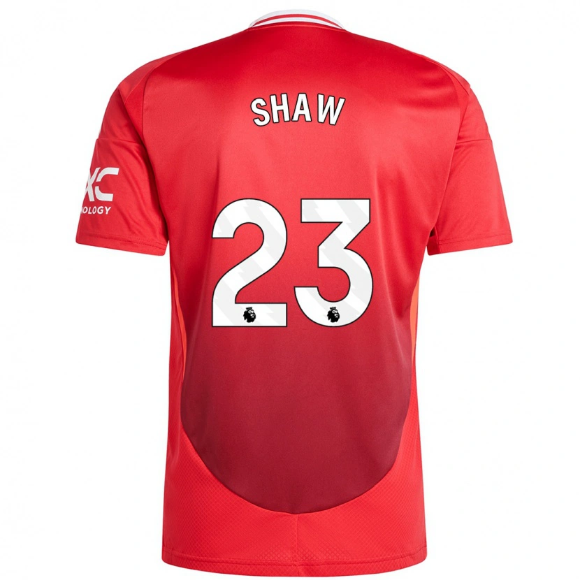 Danxen Hombre Camiseta Luke Shaw #23 Rojo Brillante 1ª Equipación 2024/25 La Camisa México