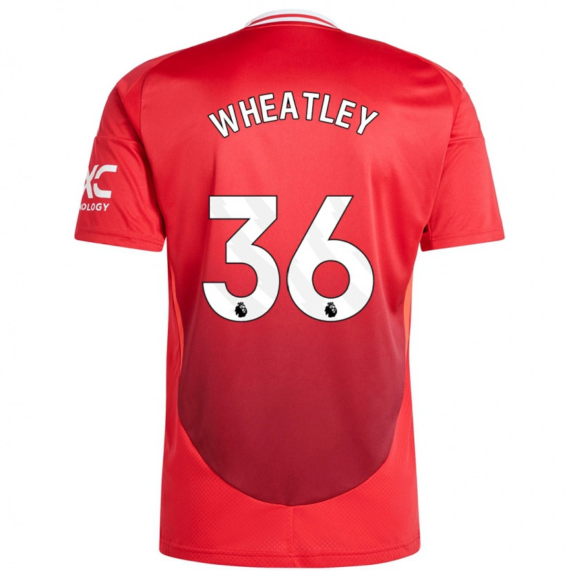 Danxen Hombre Camiseta Ethan Wheatley #36 Rojo Brillante 1ª Equipación 2024/25 La Camisa México