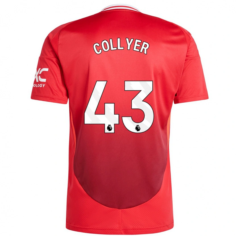 Danxen Hombre Camiseta Toby Collyer #43 Rojo Brillante 1ª Equipación 2024/25 La Camisa México