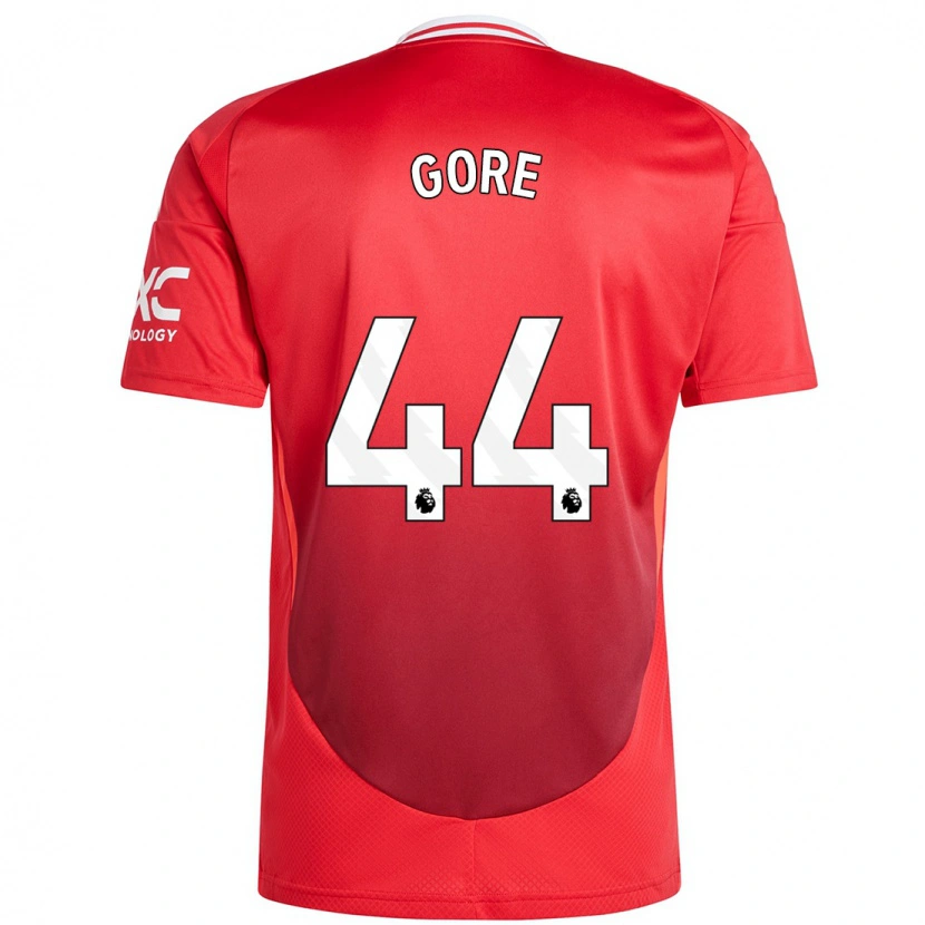 Danxen Hombre Camiseta Daniel Gore #44 Rojo Brillante 1ª Equipación 2024/25 La Camisa México