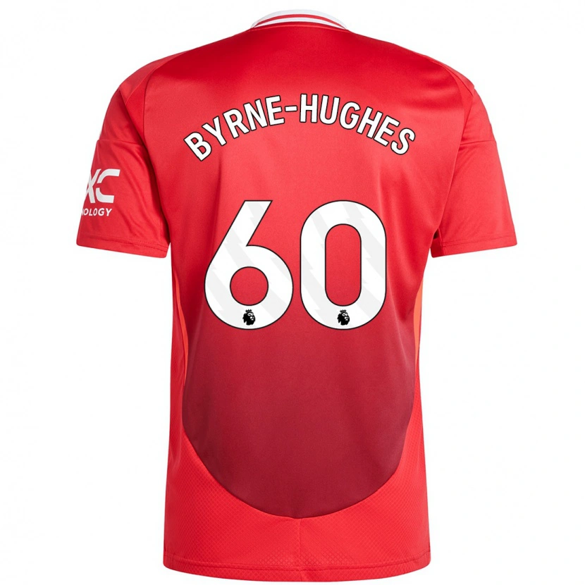 Danxen Hombre Camiseta Cameron Byrne-Hughes #60 Rojo Brillante 1ª Equipación 2024/25 La Camisa México