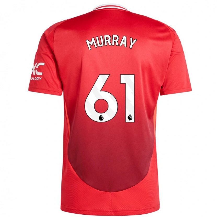 Danxen Hombre Camiseta Sam Murray #61 Rojo Brillante 1ª Equipación 2024/25 La Camisa México