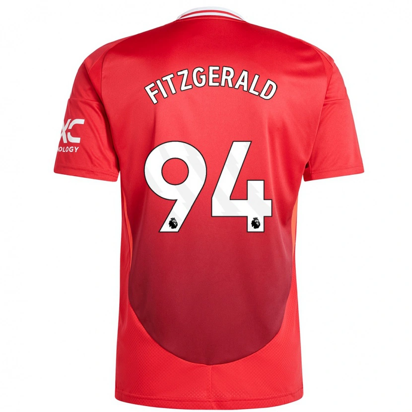 Danxen Hombre Camiseta Jayce Fitzgerald #94 Rojo Brillante 1ª Equipación 2024/25 La Camisa México
