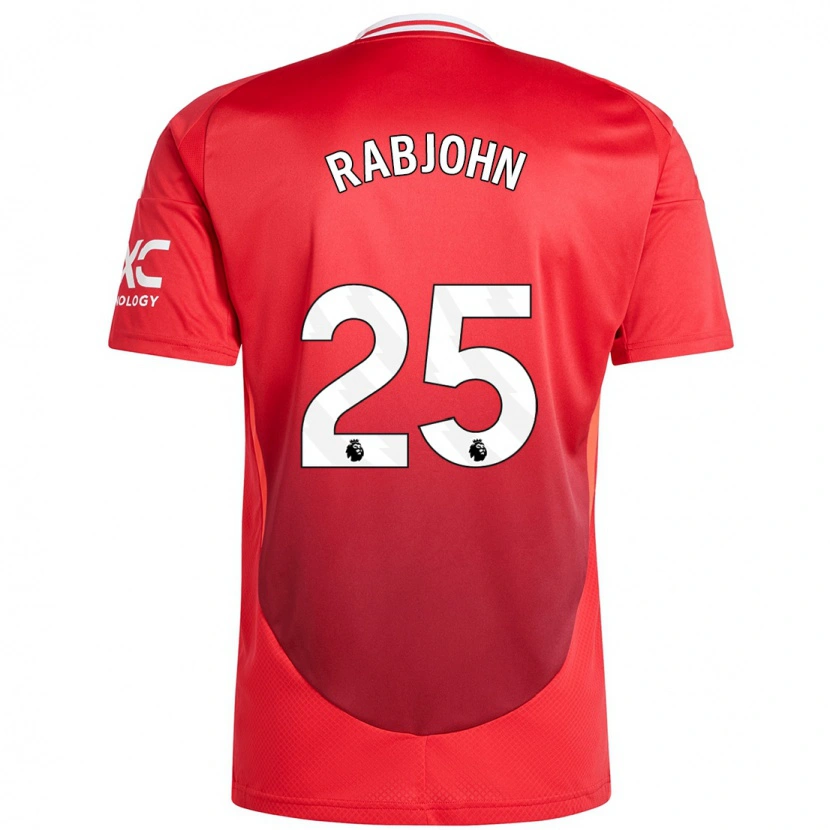 Danxen Hombre Camiseta Evie Rabjohn #25 Rojo Brillante 1ª Equipación 2024/25 La Camisa México