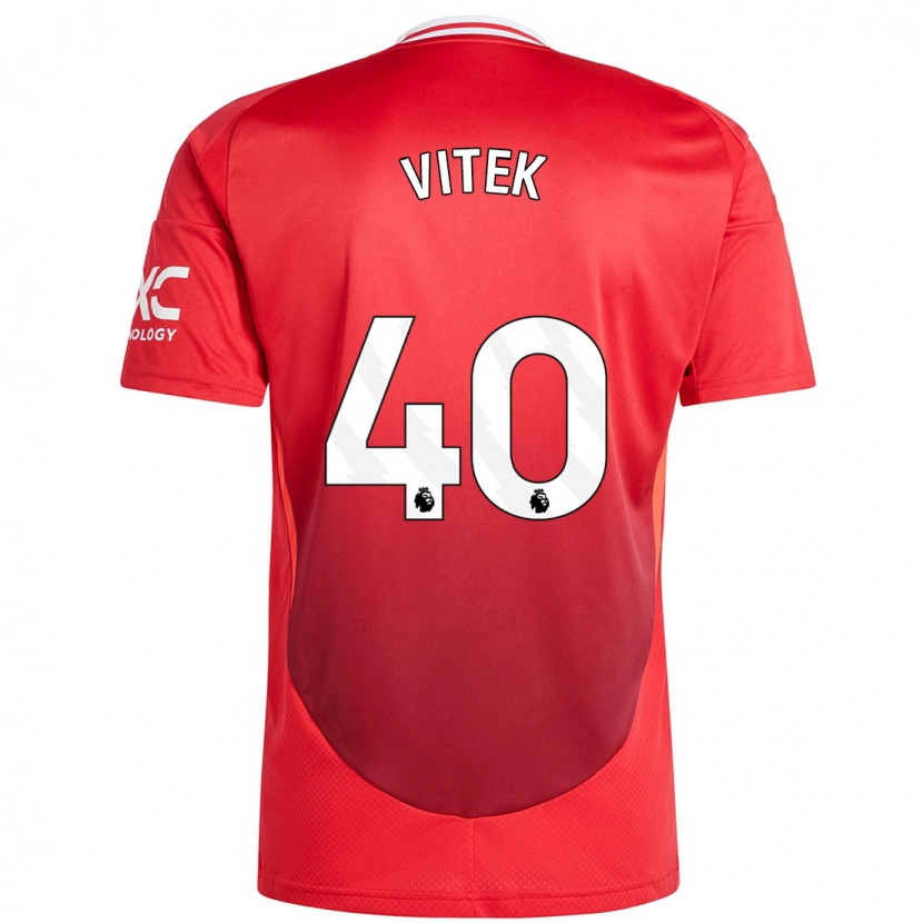 Danxen Hombre Camiseta Radek Vitek #40 Rojo Brillante 1ª Equipación 2024/25 La Camisa México