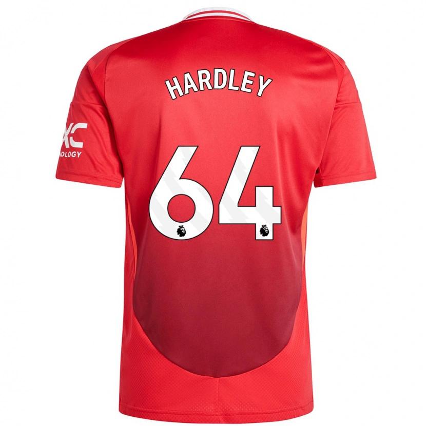 Danxen Hombre Camiseta Bjorn Hardley #64 Rojo Brillante 1ª Equipación 2024/25 La Camisa México