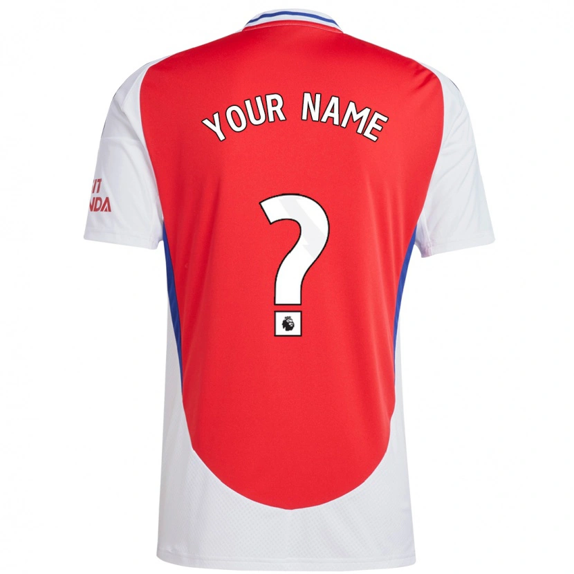 Danxen Hombre Camiseta Su Nombre #0 Rojo Blanco 1ª Equipación 2024/25 La Camisa México