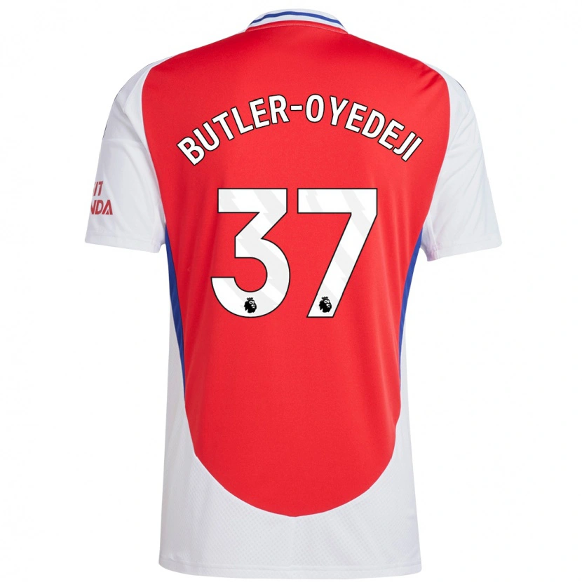 Danxen Hombre Camiseta Nathan Butler-Oyedeji #37 Rojo Blanco 1ª Equipación 2024/25 La Camisa México